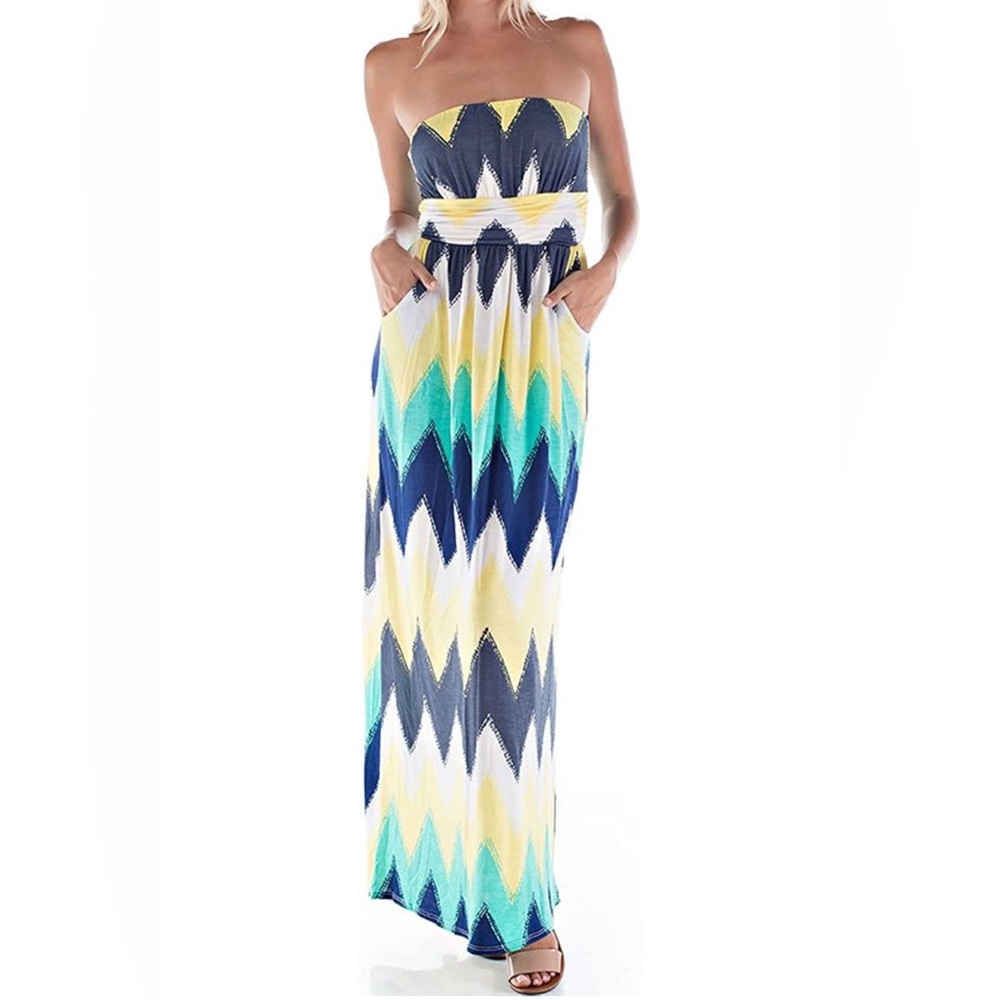 Betsy Red Couture Women's Ruched Strapless Soft Knit Maxi Dress (XL)